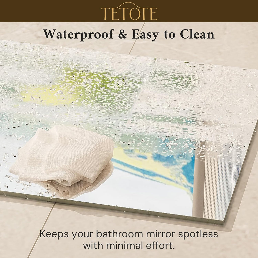 TETOTE Frameless Mirror 24" x 30" Frameless Bathroom Mirror for Over Sink with Tempered Glass, Suitable for Bedroom, Entryway, Hallway, Gym, Vertically/Horizontally