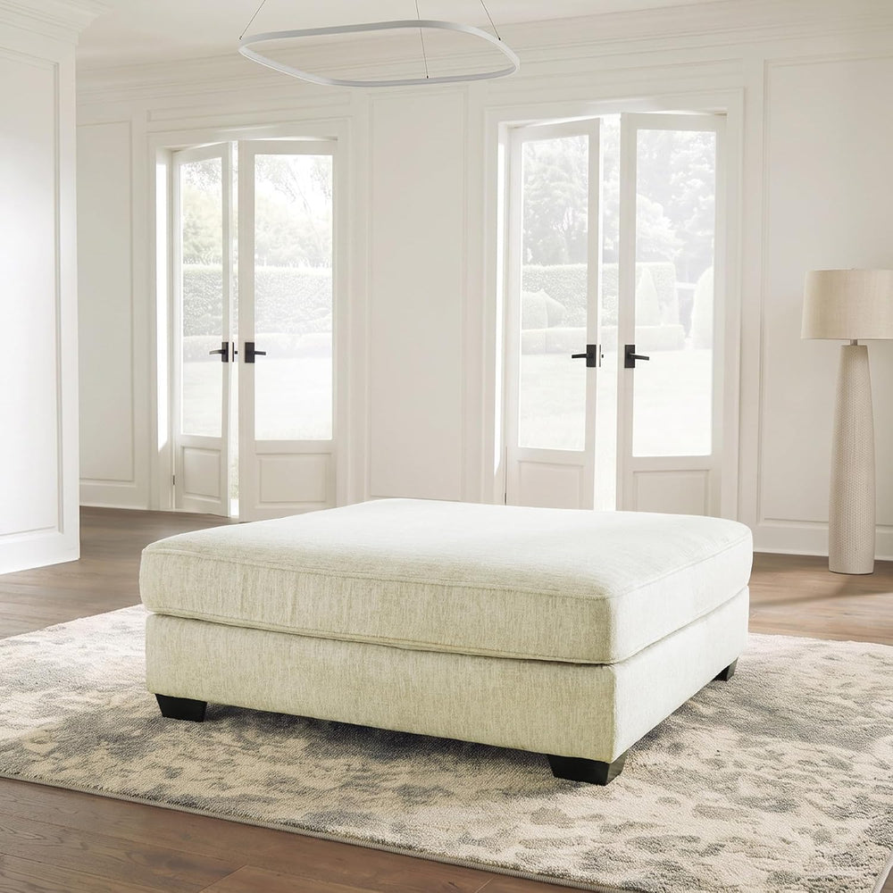 Signature Design by Ashley Oversized Square Ottoman Coffee Table, Beige