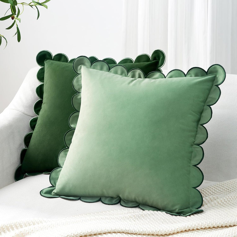 MONDAY MOOSE Decorative Throw Pillow Covers Cushion Cases, Set of 2 Soft Velv...