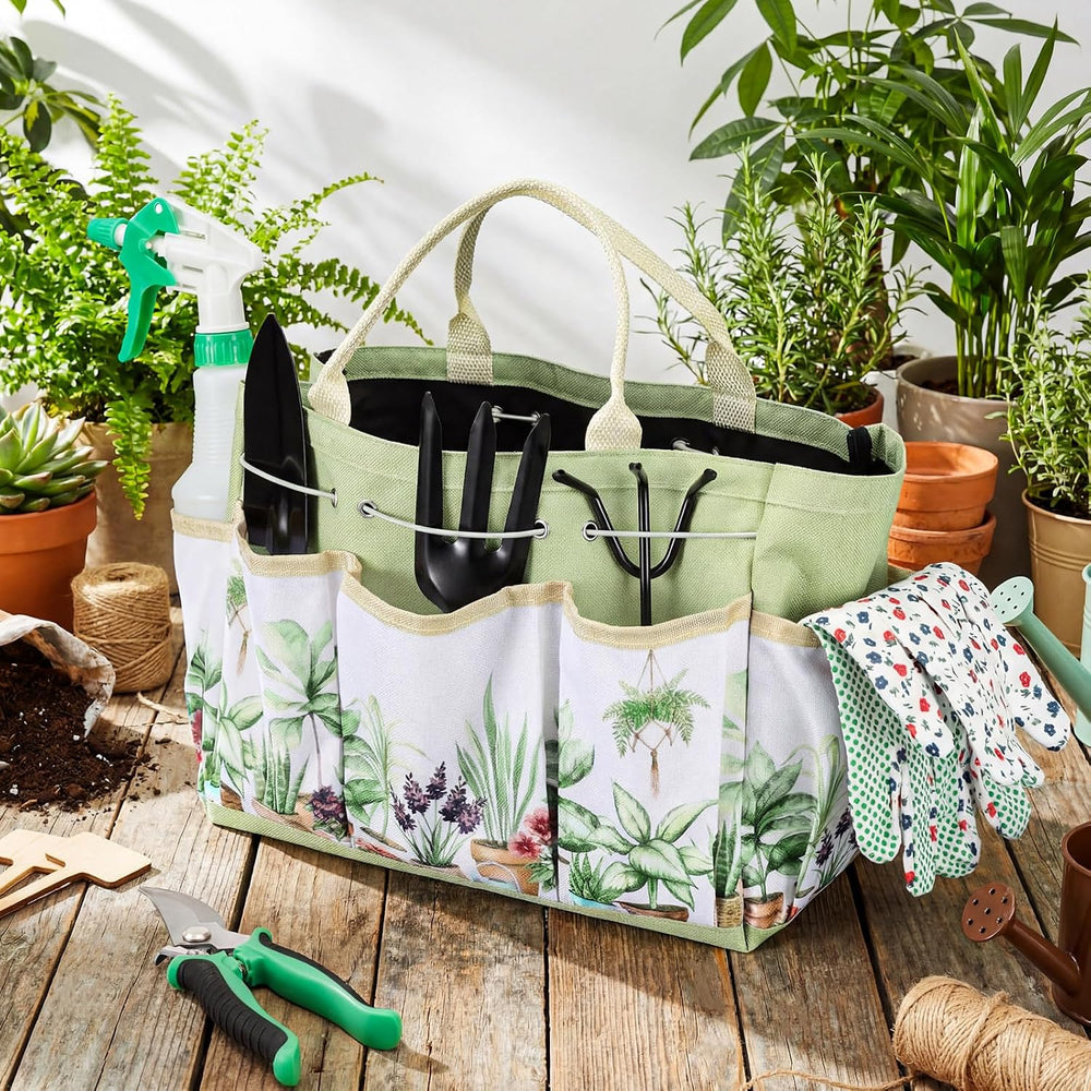Sintuff 9 Pcs Garden Kneeler and Seat with Gardening Tools and Pouch Heavy Du...
