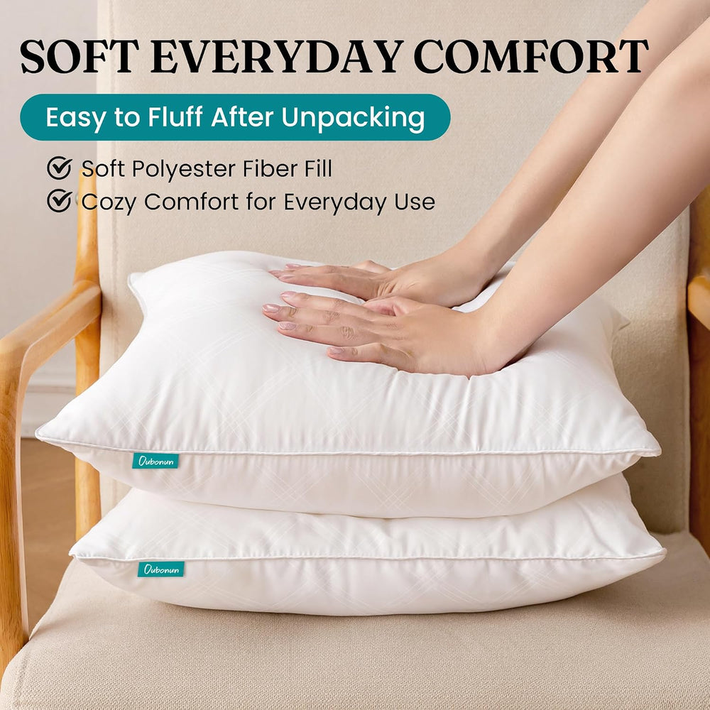 Oubonun 12 x 20 Lumbar Pillow Inserts Set of 4,Soft Rectangle Cushion Set