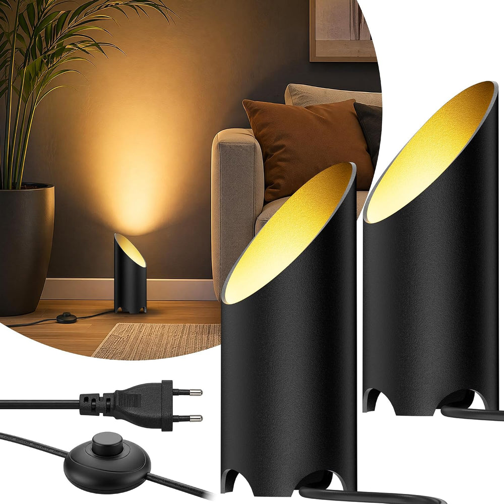 2 Pack Uplights Indoor,7W Ambient Lighting with 3000K GU10 Bulbs,Mood & A...