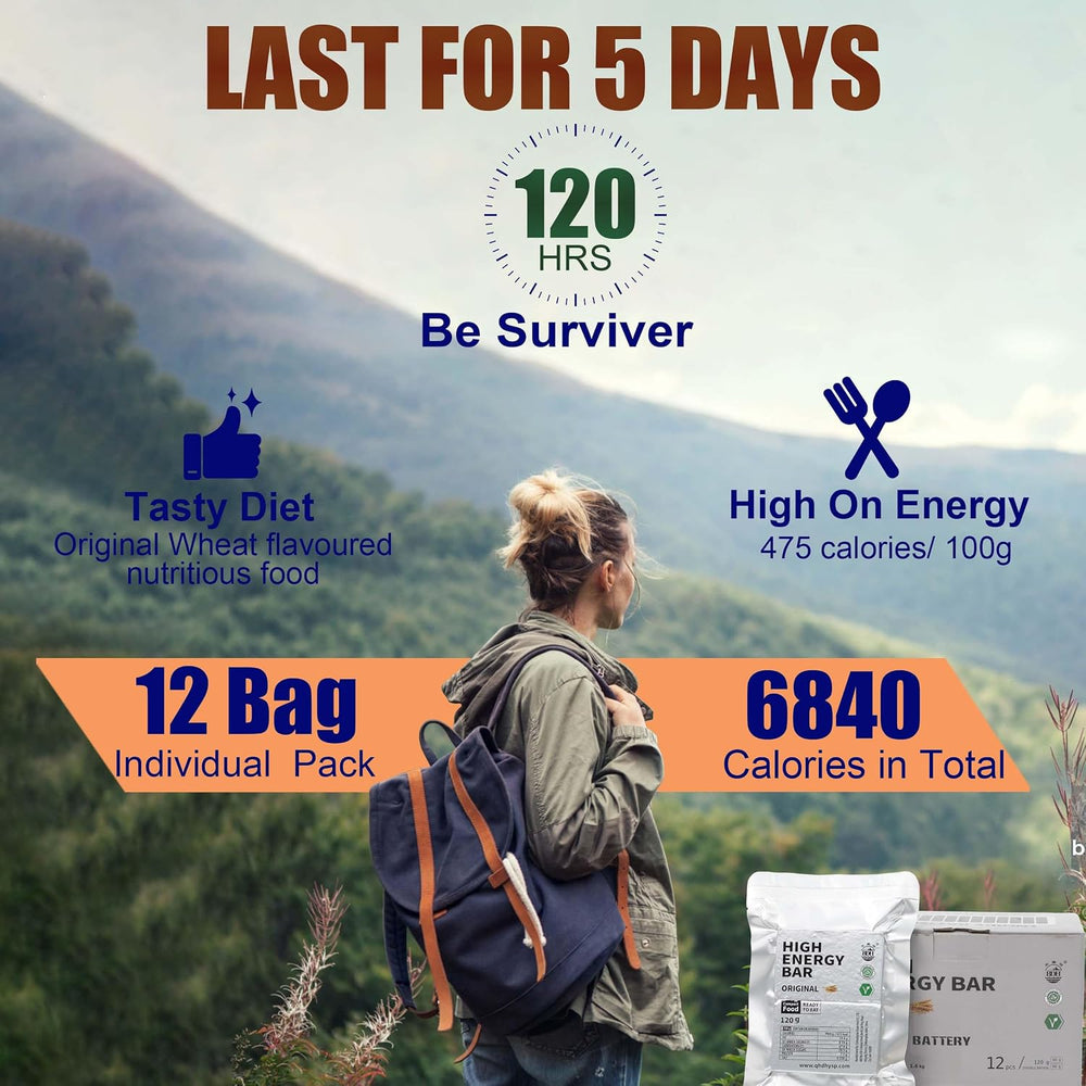 Emergency Food Rations, Hardtack, 6840 Calorie 5 Day Package Survival Food