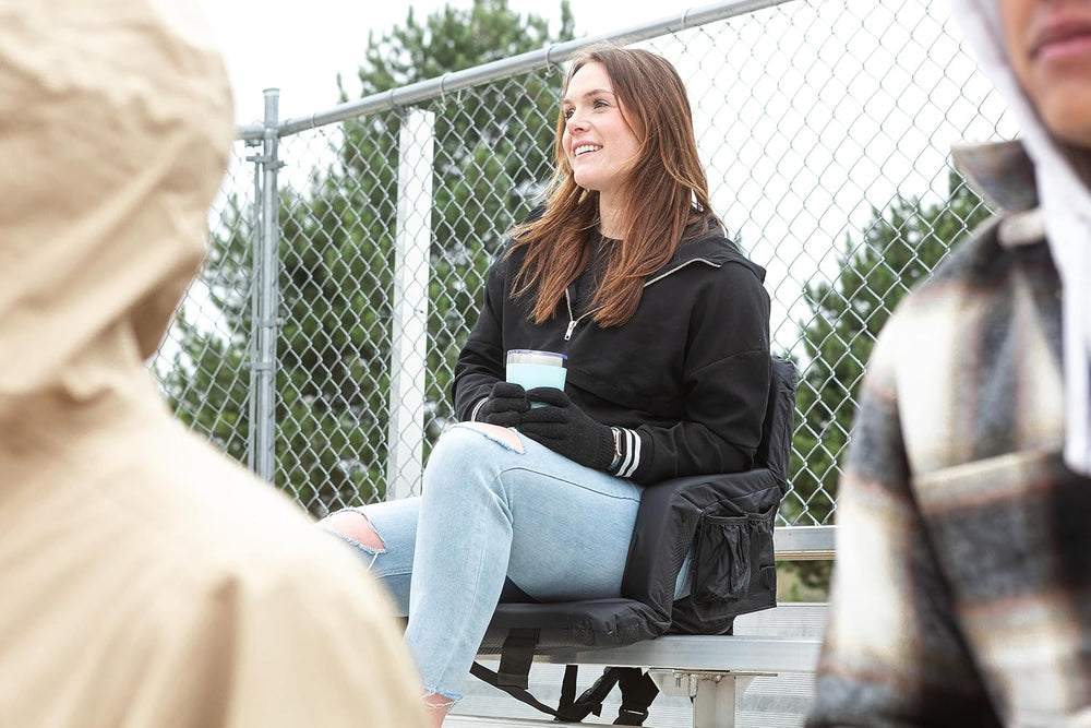 Heated Stadium Seats for Bleachers with Back Support – USB Battery Included -...