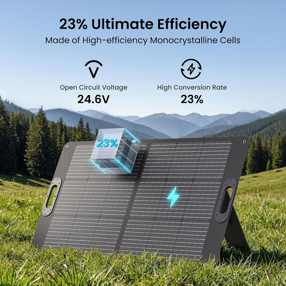 OUPES 100W Portable Solar Panel, Solar Charger for Portable Power Stations