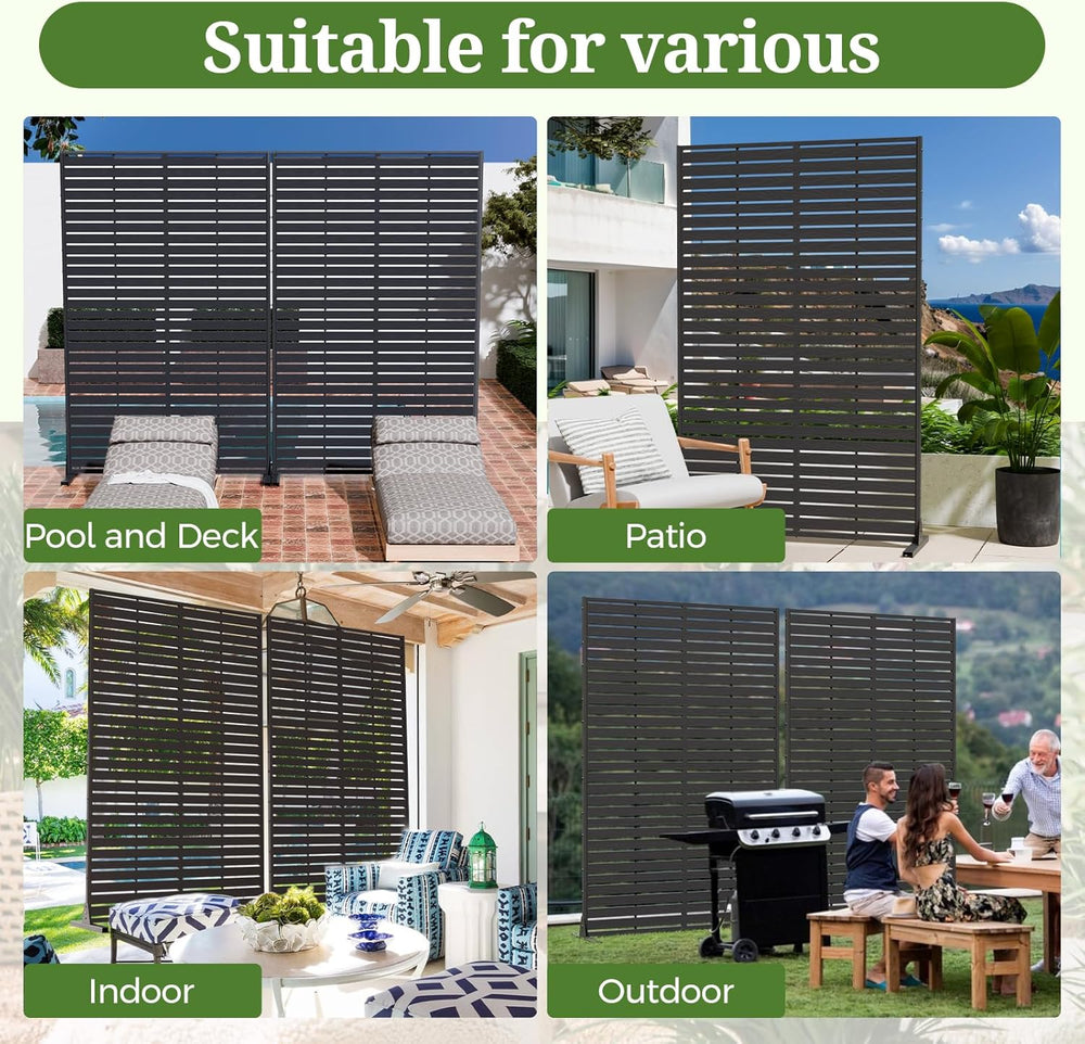 72" Privacy Screen Outdoor Privacy Fence Panel for Patio