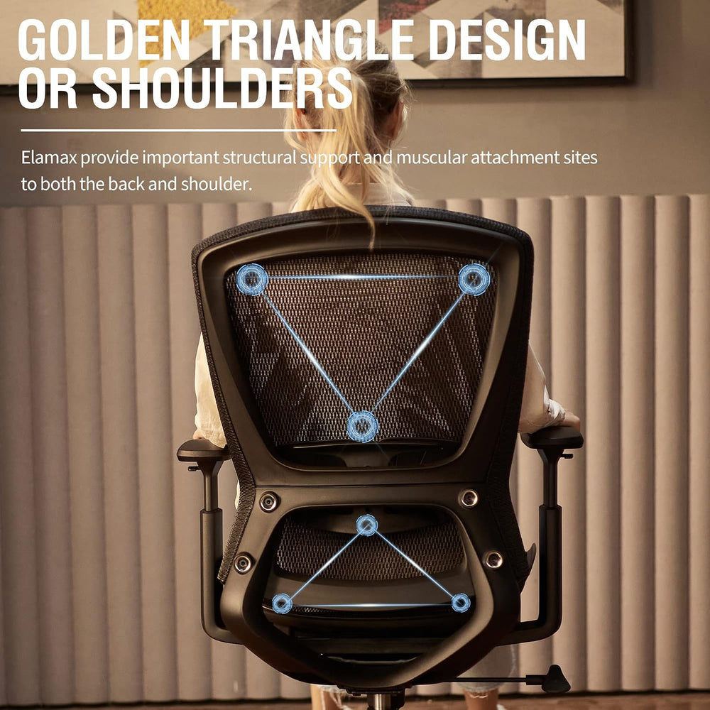 ELABEST Ergonomic Mesh Office Chair,Comfy Computer Desk Chair - BIFMA 5.1 Cer...