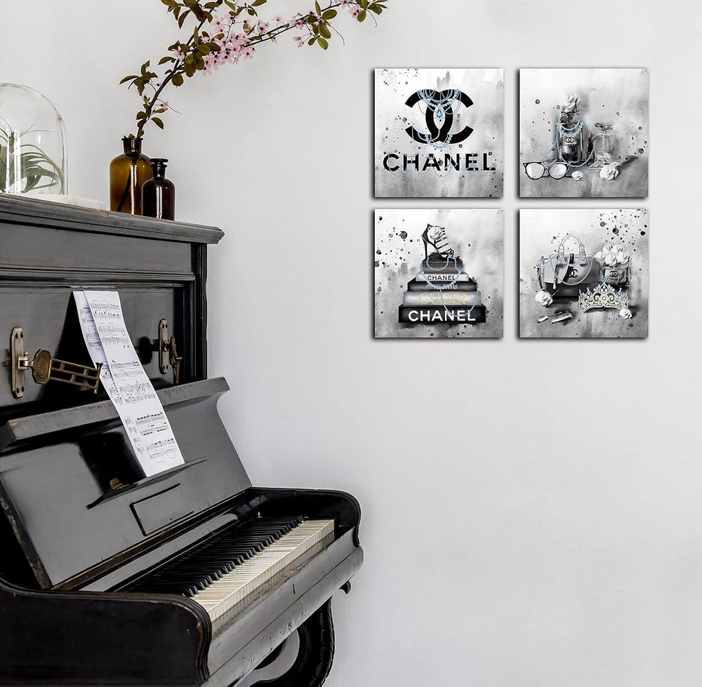 Meetdeceny Fashion Wall-Art For Bedroom Women - Black And White Bathroom Deco...