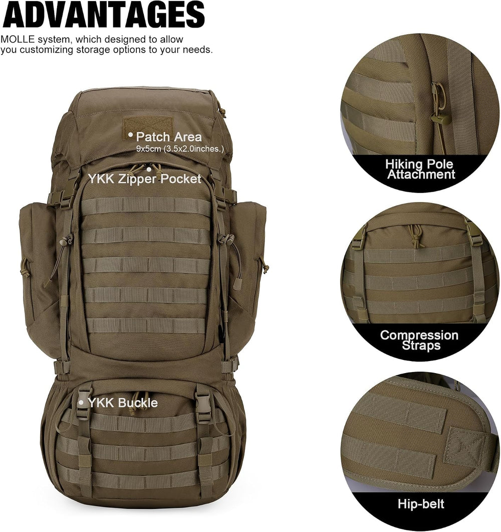 Mardingtop 60L Military Internal Frame Backpack