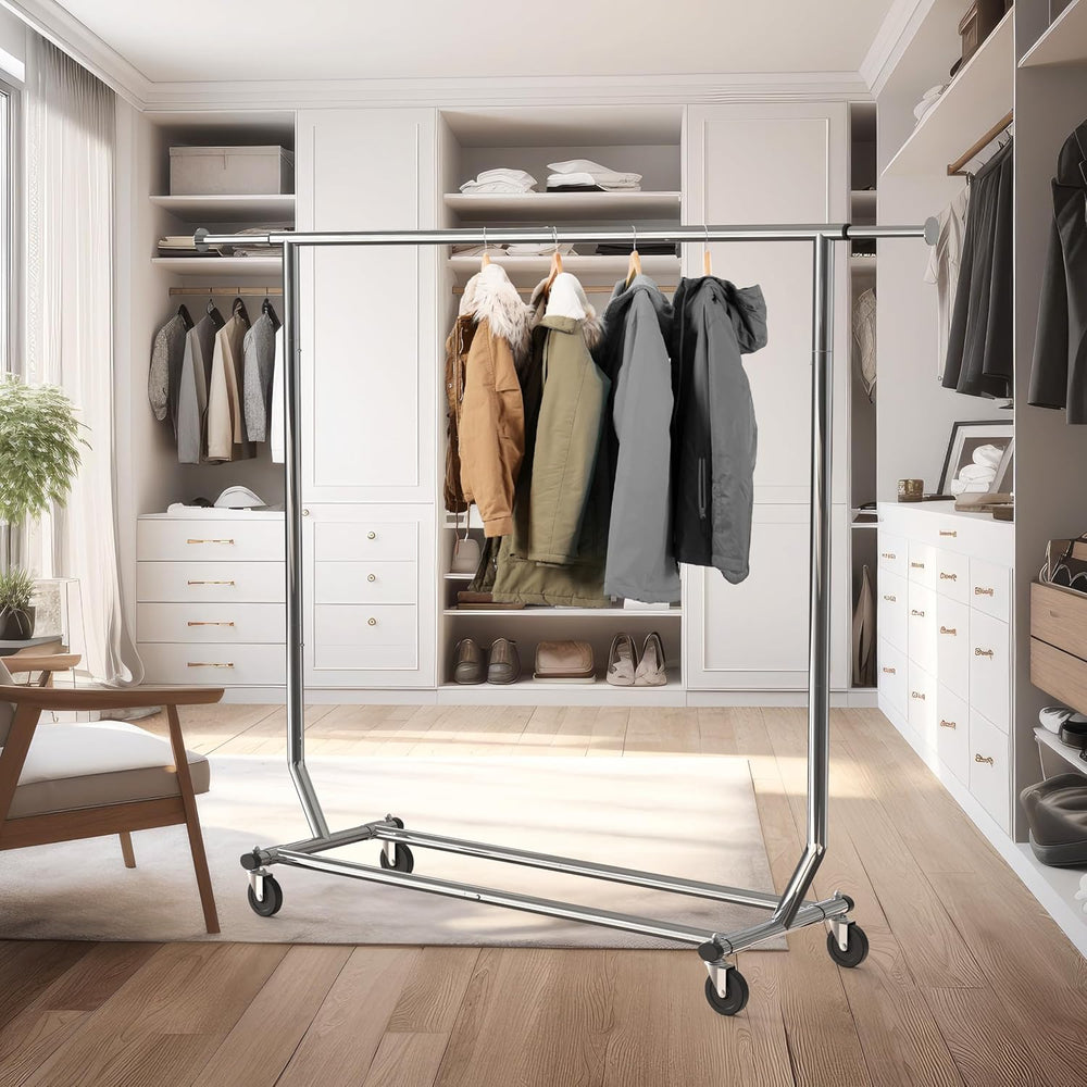Simple Houseware Supreme Commercial Grade Clothing Garment Rack, Chrome