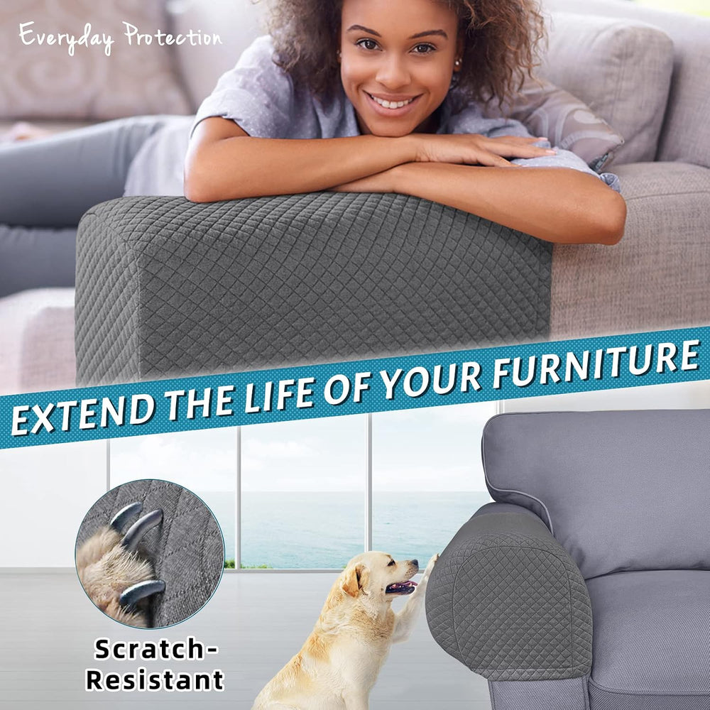 Roytub Couch Arm Covers, Sofa Arm Covers, Stretch Armrest Cover for Sofas, Ar...