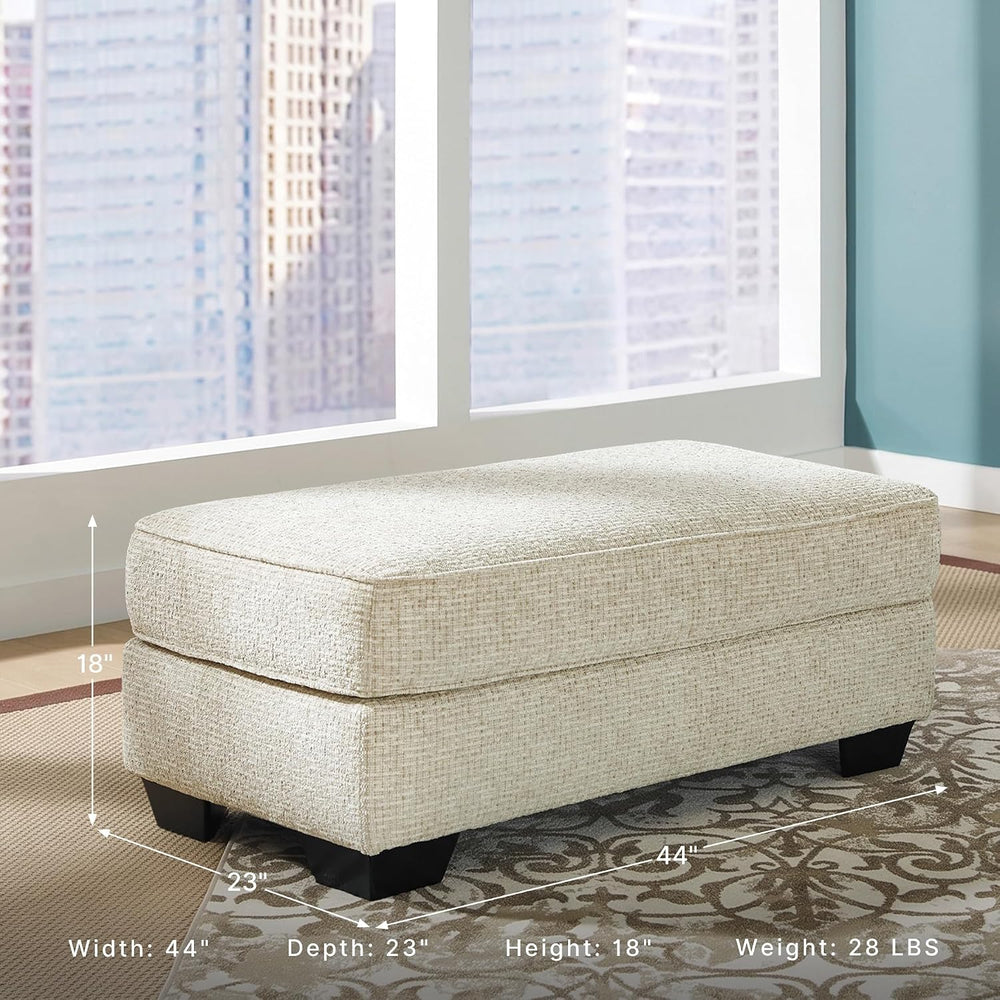 Signature Design by Ashley Rectangular Ottoman, Sandstone Beige