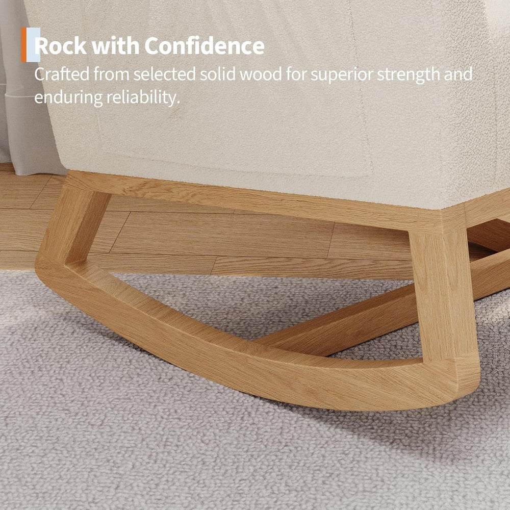 GAOMON Modern Rocking Chair for Living Room-Beige