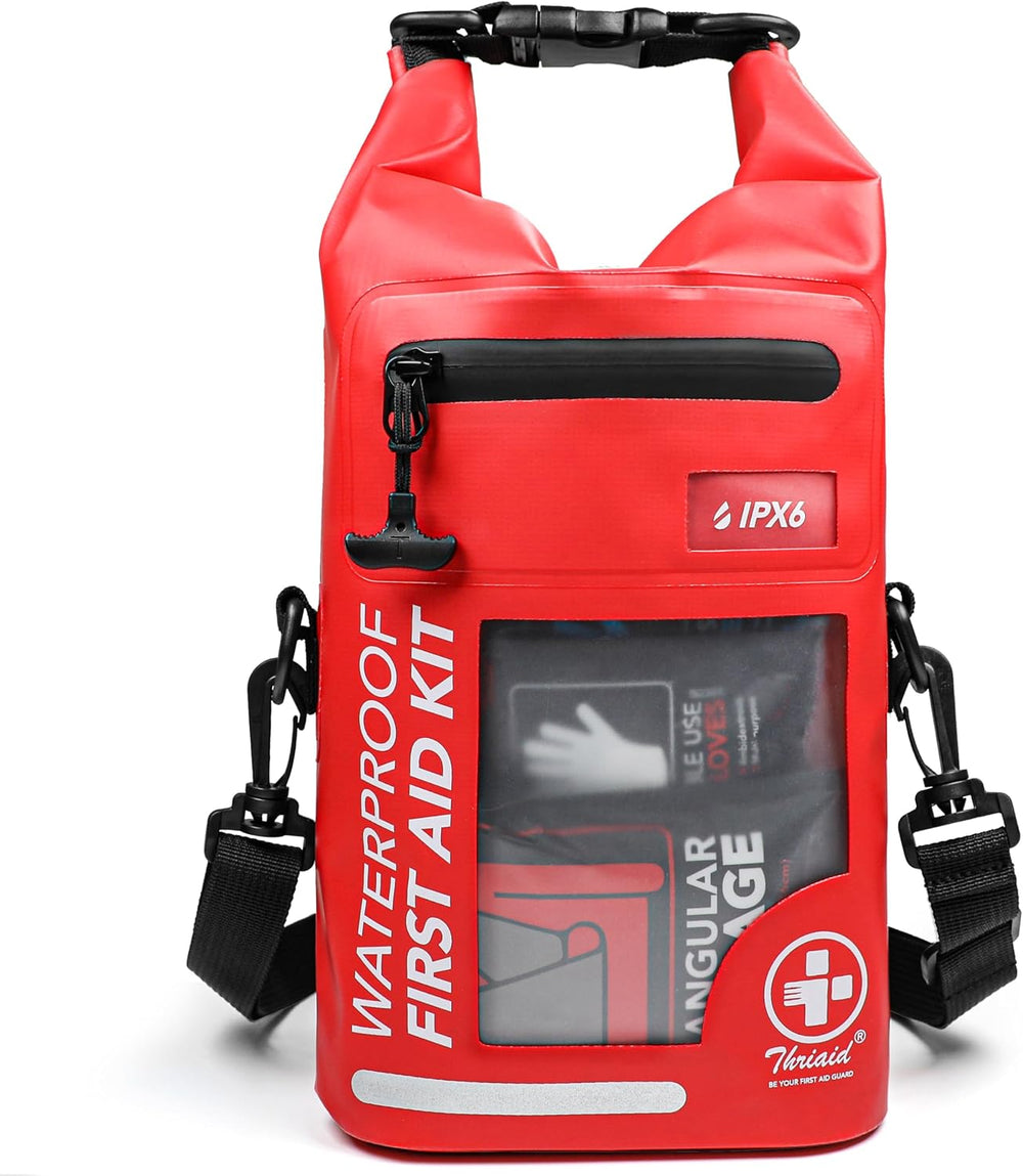 250 PCS Water‑Resistant First Aid Kit, Roll Top Reflective Emergency Bug Out ...