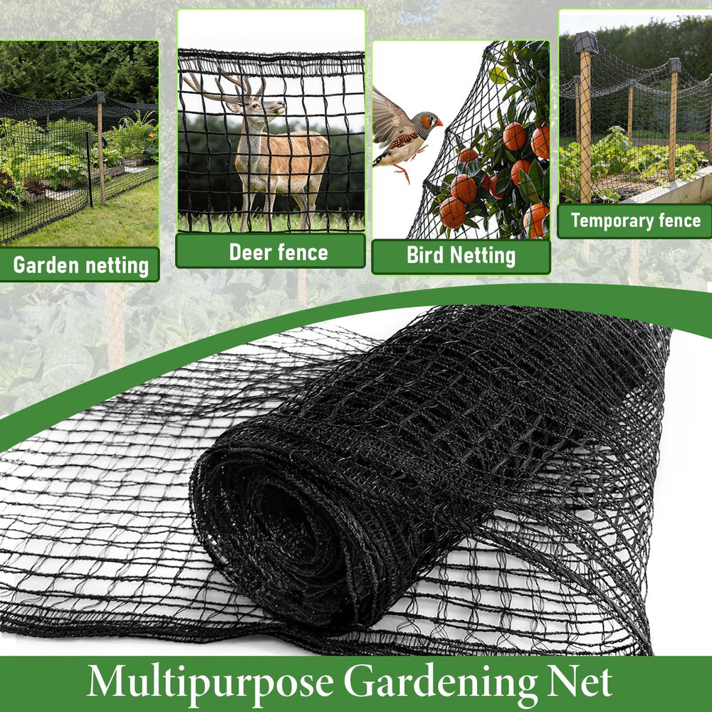 4 x 100ft Deer Fence Netting, Heavy Duty Deer Netting, 55GSM Deer Fence for G...