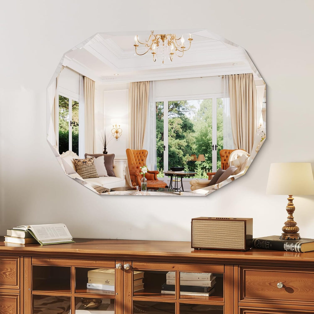 GLASHOM Frameless Mirrors for Bathroom 30x40 inch