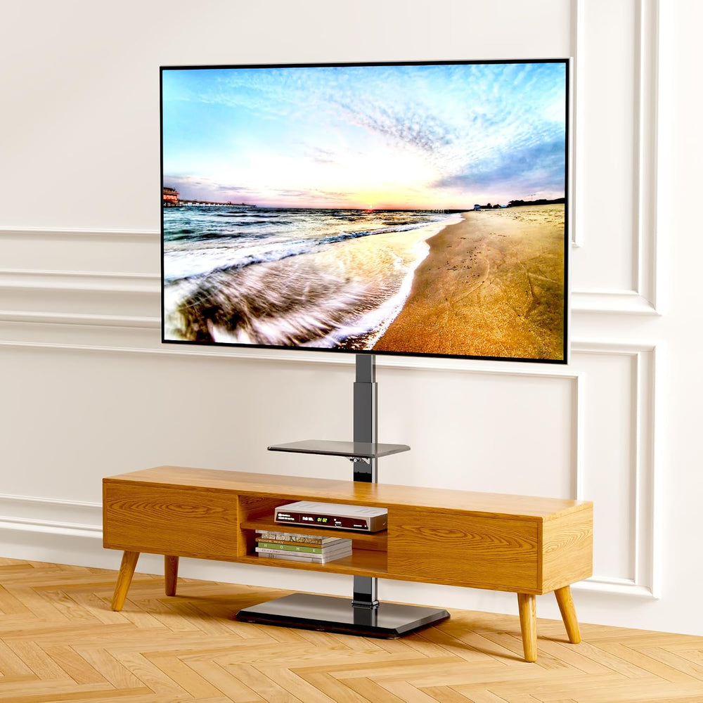 Floor TV Stand with Removable Media Shelf for 32-75 Inch TVs up to 110 lbs