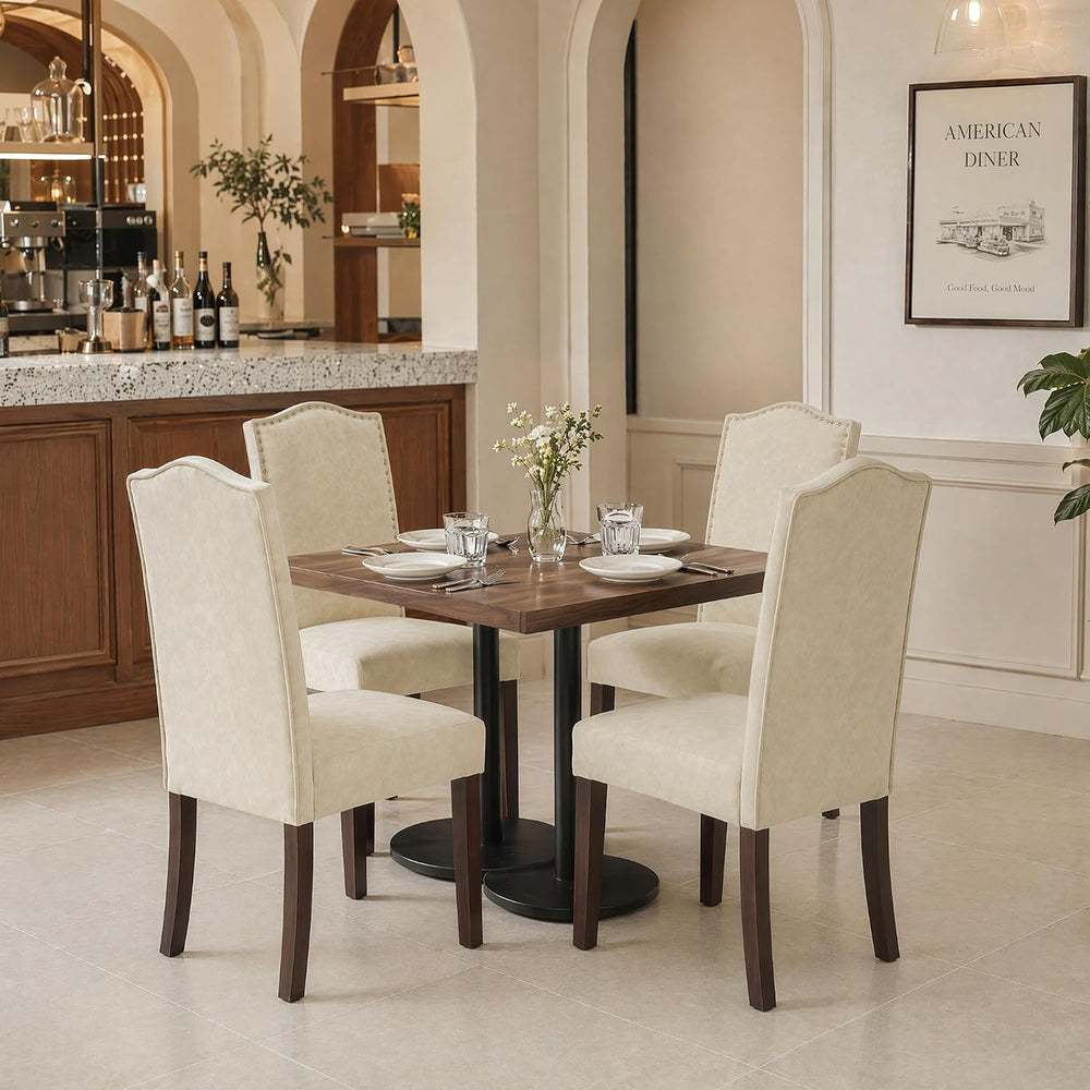 Upholstered Dining Chair Modern Parsons Stylish Kitchen Diner Set of 2