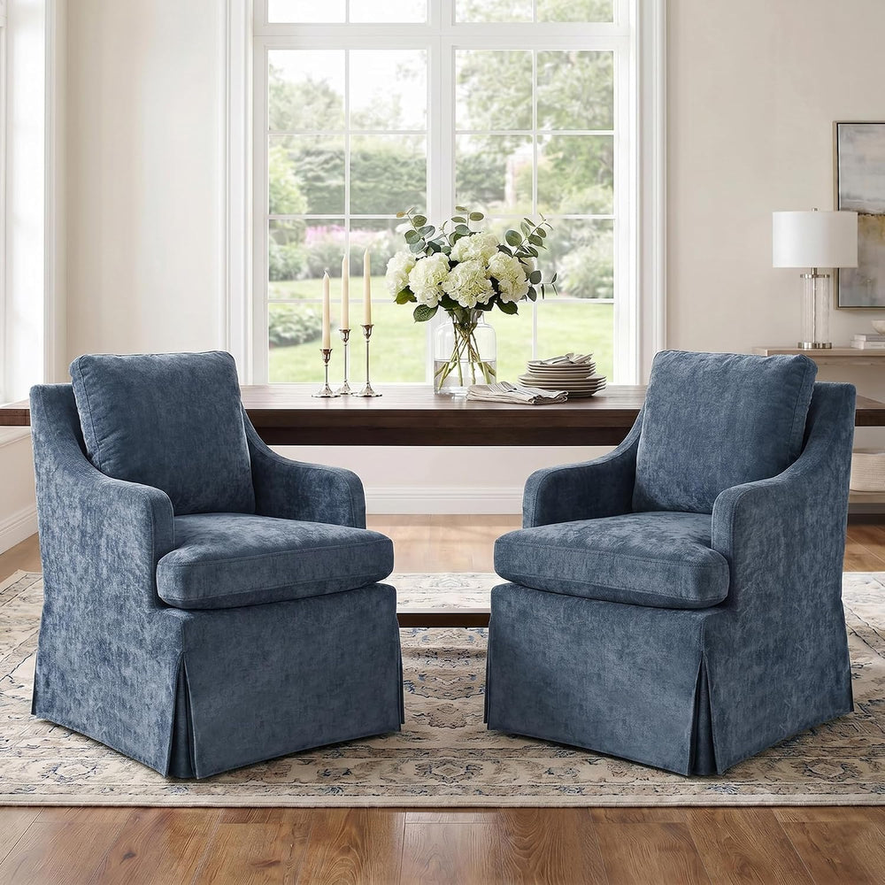 Usaint Upholstered Dining Chairs, Dining Room Chairs with Casters