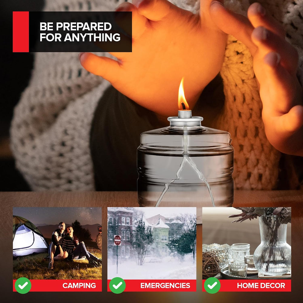 100 Hour Candle Pack of 6, Emergency Candles for Power Outages, Hurricane Sto...