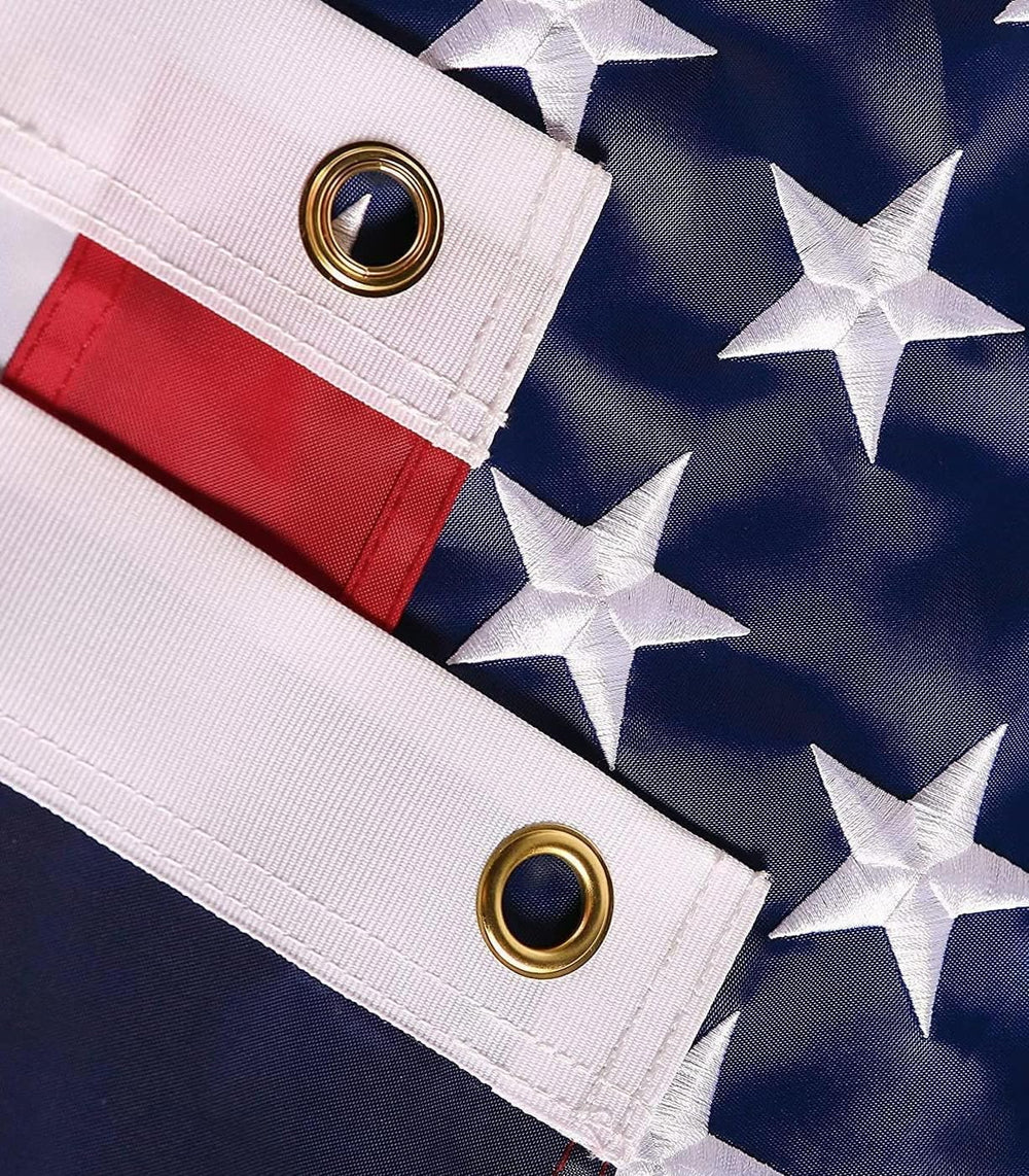 American Flag with Pole Kit - Includes 5ft Tangle Free Metal Flag Pole,4x6 Em...