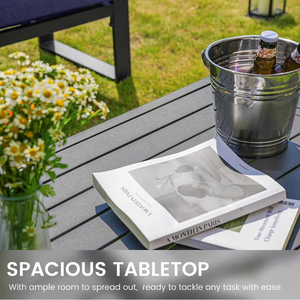 Sundale Outdoor Coffee Table, 40 Inch Rectangle Patio Coffee Tables for Outsi...