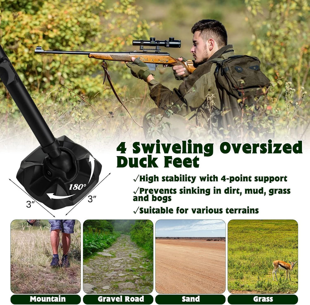 GYMAX Hunting Chair, 360 Degree Swivel Hunting Blind Chair w/ 3’‘ Oversized D...