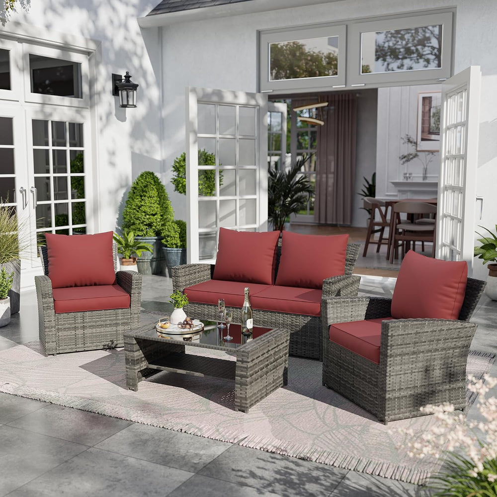 UDPATIO Outdoor Cushions for Patio Furniture, 4'' Replacement Cushion...