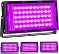 TigQiang 50w 4 Pack Black Light, Halloween Blacklight, Glow Party Supplies