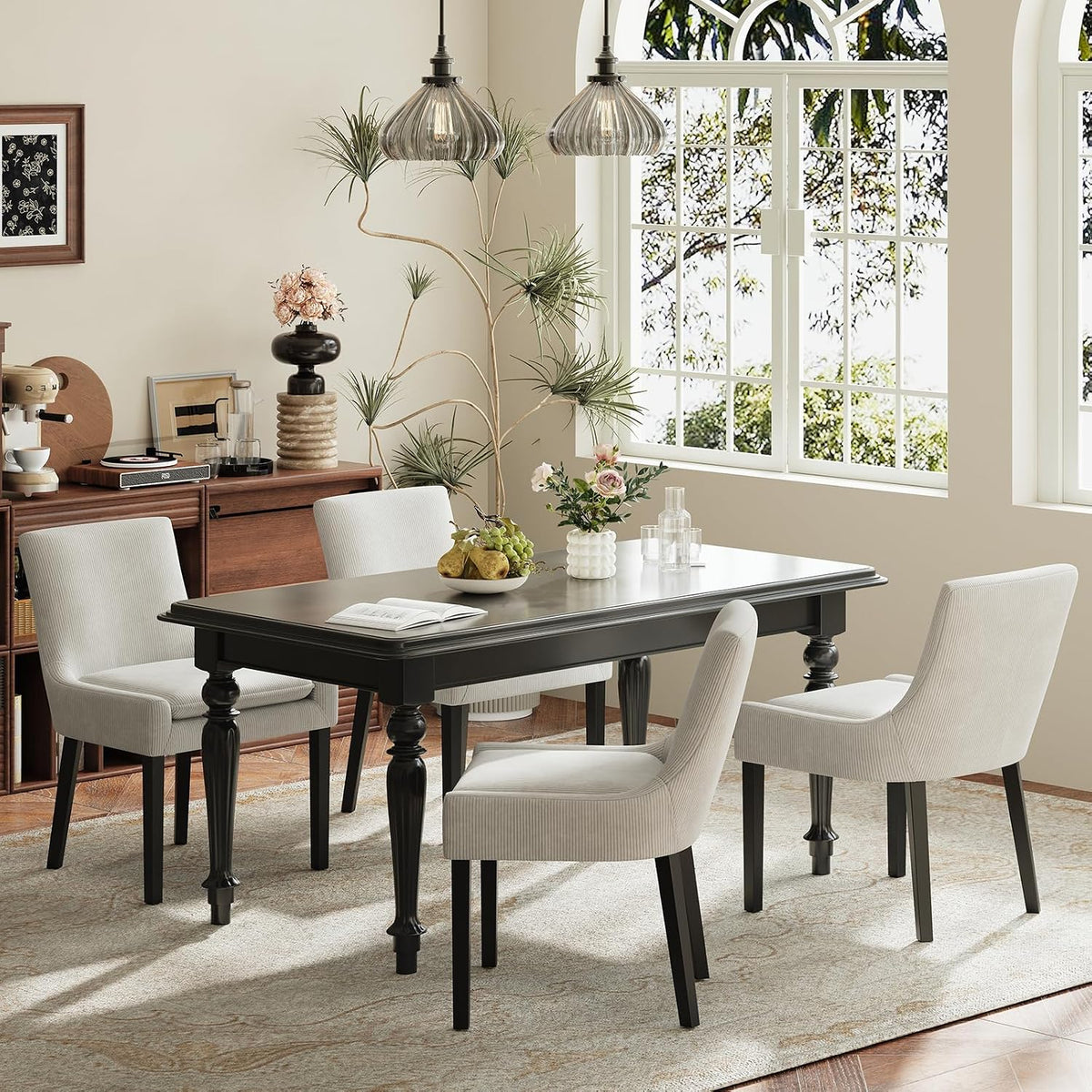MALOL Dining Chairs Set of 4, Beige