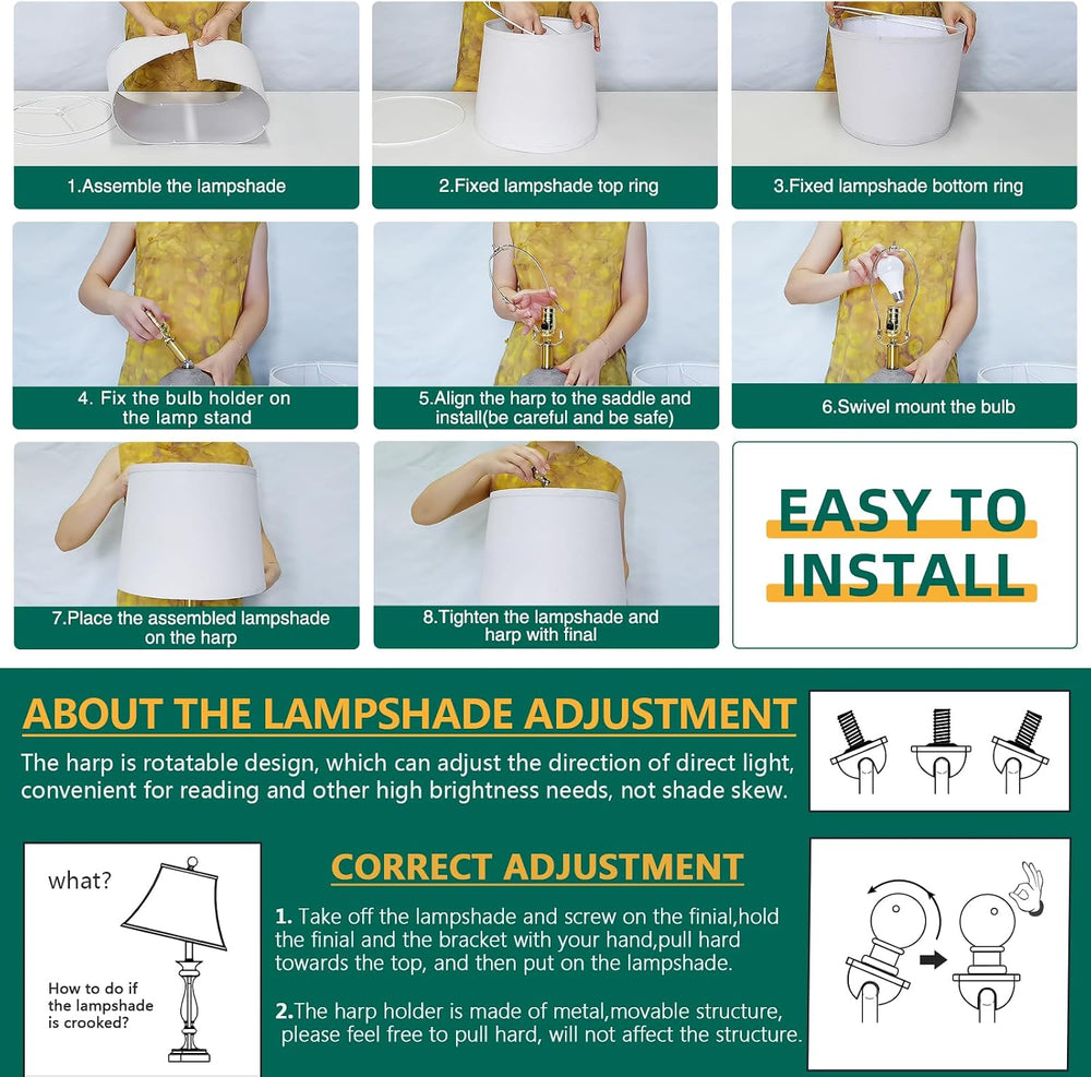 AIEAMPDO 21'' Set of 2 Farmhouse Ceramic Small Table Lamps for Living...