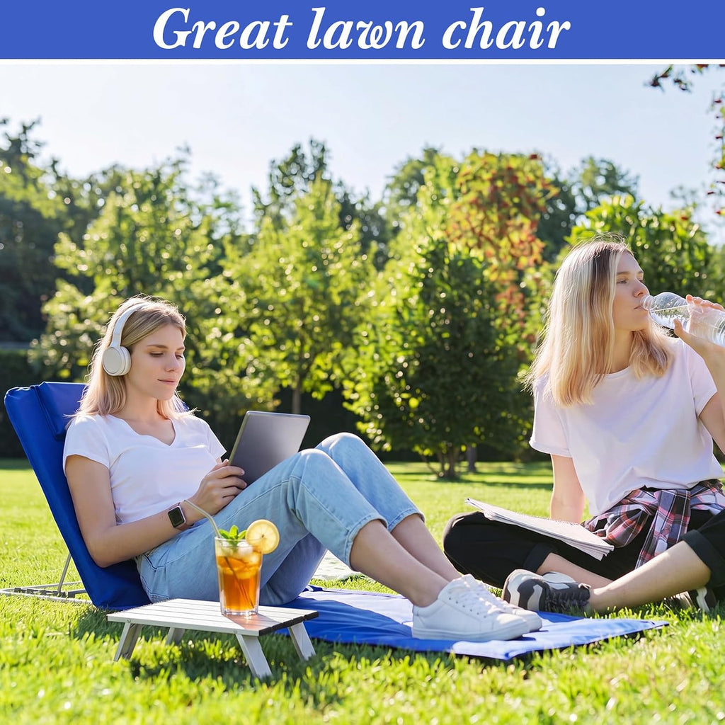 beeveer 3 pcs beach lounge chaise chair with shown in use