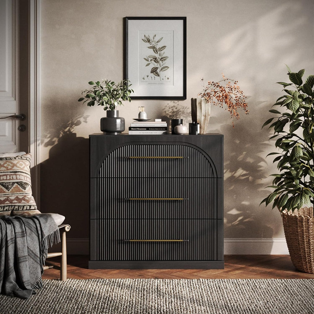 BELLEZE 32.5" Kitchen Storage Cabinet with 3 Drawers,Freestanding Accent...
