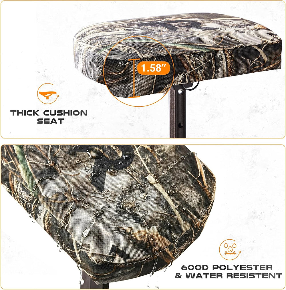 TR Marsh Seat for Duck Hunting, Padded Adjustable Mud Hunting Chair