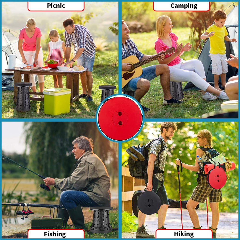 2-Pack Collapsible Stool, Load Capacity 400lbs, Lightweight Yet Sturdy, Upgra...