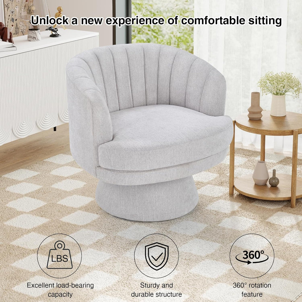 CANMOV Swivel Accent Chair with Armrest Set of 2, Modern 360 Degree Swivel Ba...