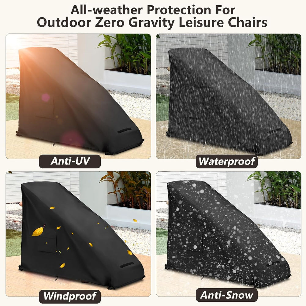 Zero Gravity Chair Cover,Outdoor Heavy Duty 600D Waterproof Folding Lounge Ar...