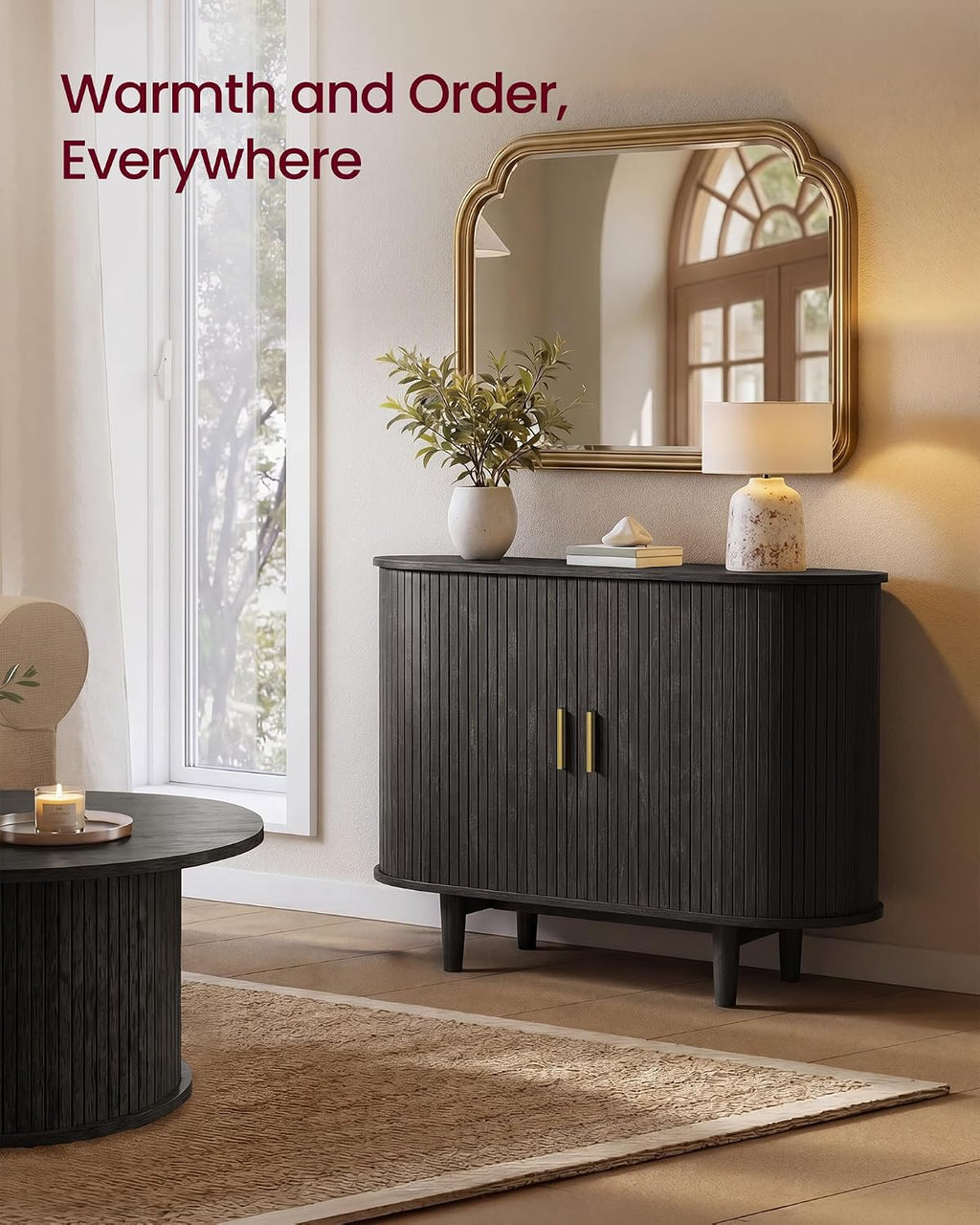 VASAGLE Storage Cabinet, Sideboard with Adjustable Shelves