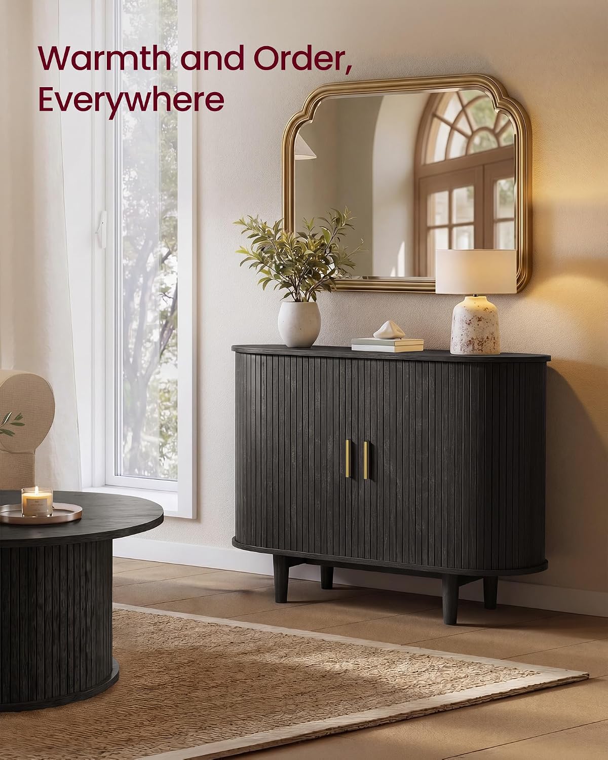 VASAGLE Storage Cabinet, Sideboard with Adjustable Shelves