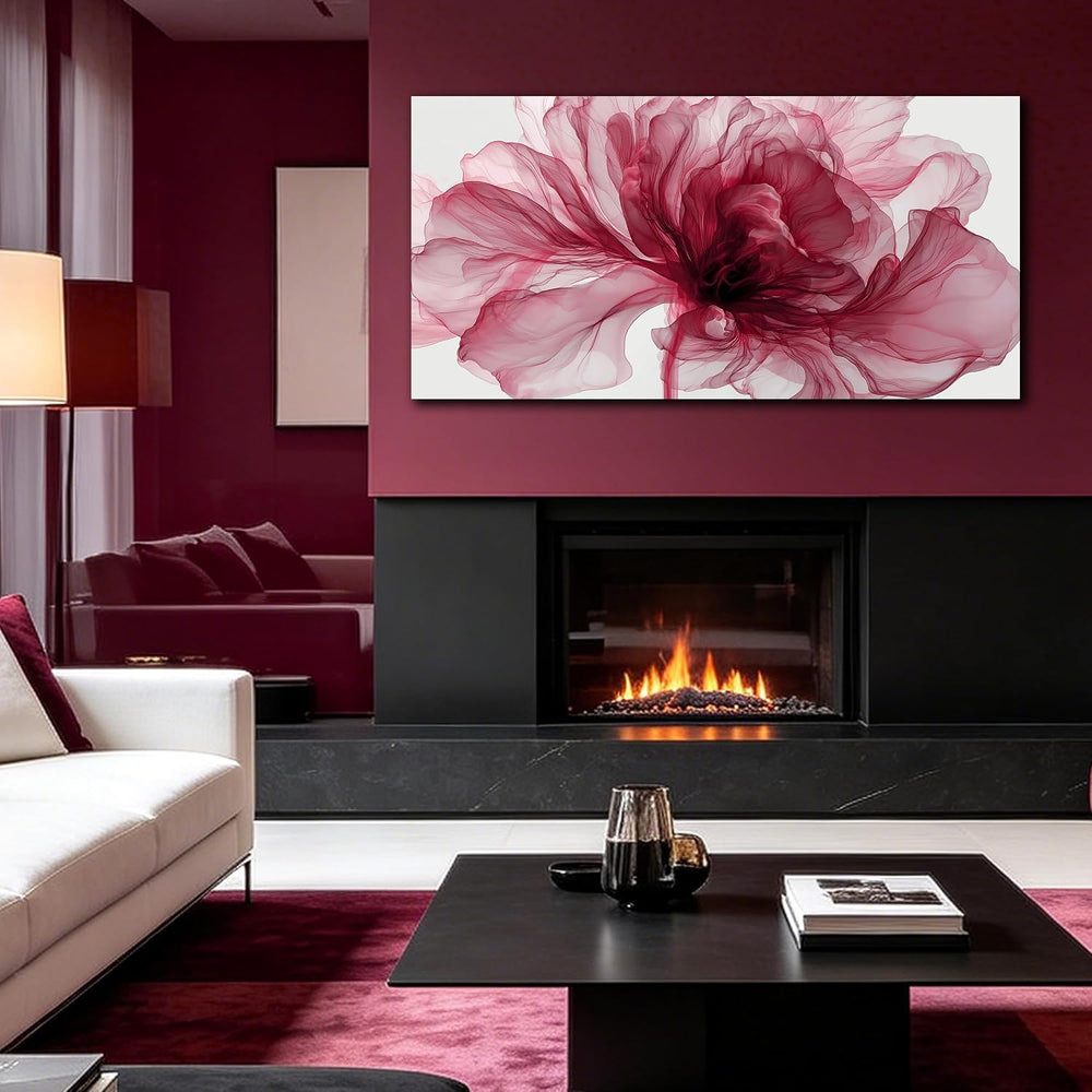 MXUNYZ Red Flower Canvas Wall Art bedroom Abstract Print Painting