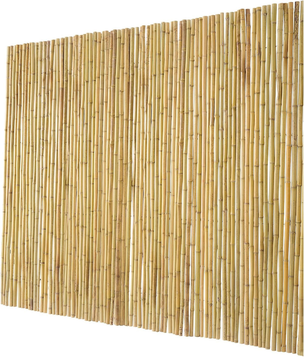VEVOR Natural Rolled Bamboo Fence, Eco-Friendly Privacy Screen - 6 ft H x 8 f...