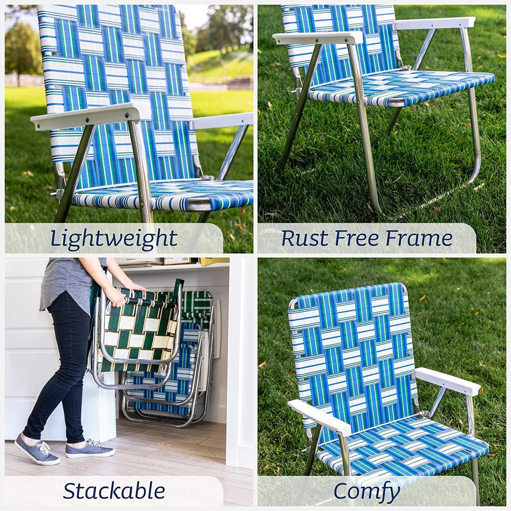 Lawn Chair USA - Outdoor Chairs for Camping. Made with Lightweight Aluminum F...
