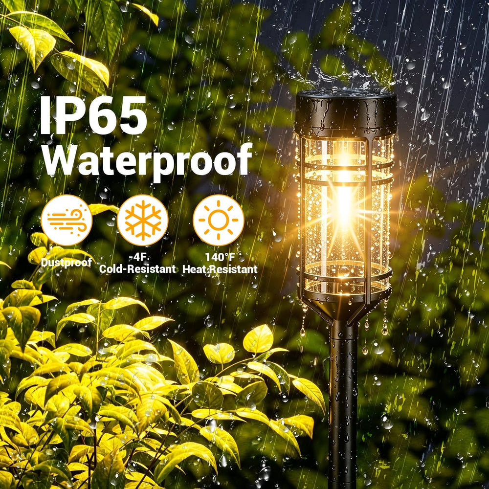 Amzarp 12 Pack Solar Garden Lights, Outdoor Bright LED Solar Pathway Lights