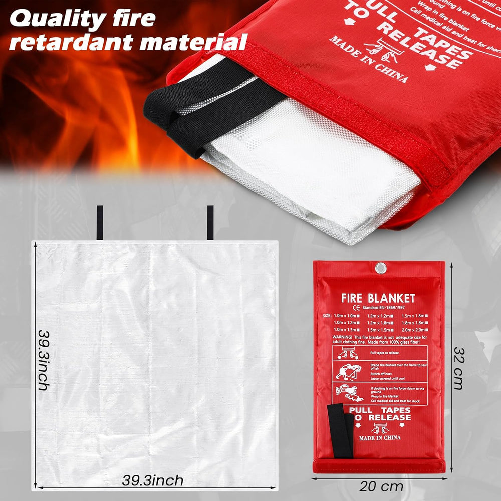 Copkim 6 Sets Emergency Fire Blanket for Home Fire Suppression