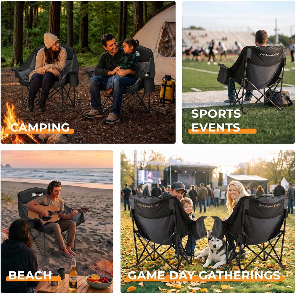 Overmont Oversized XL Camping Chair for Adults 500 lb Support