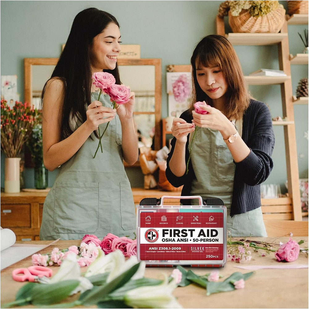 Be Smart Get Prepared OSHA/ANSI First Aid Kit - 50 Person, 250 Pieces - Desig...
