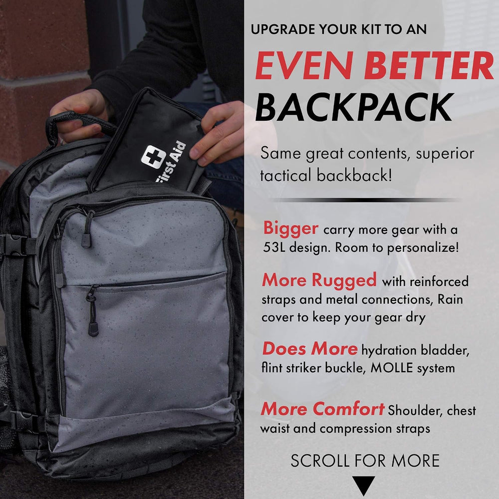 Emergency Zone Backpack: Tactical, Red, Black | Lightweight & Durable