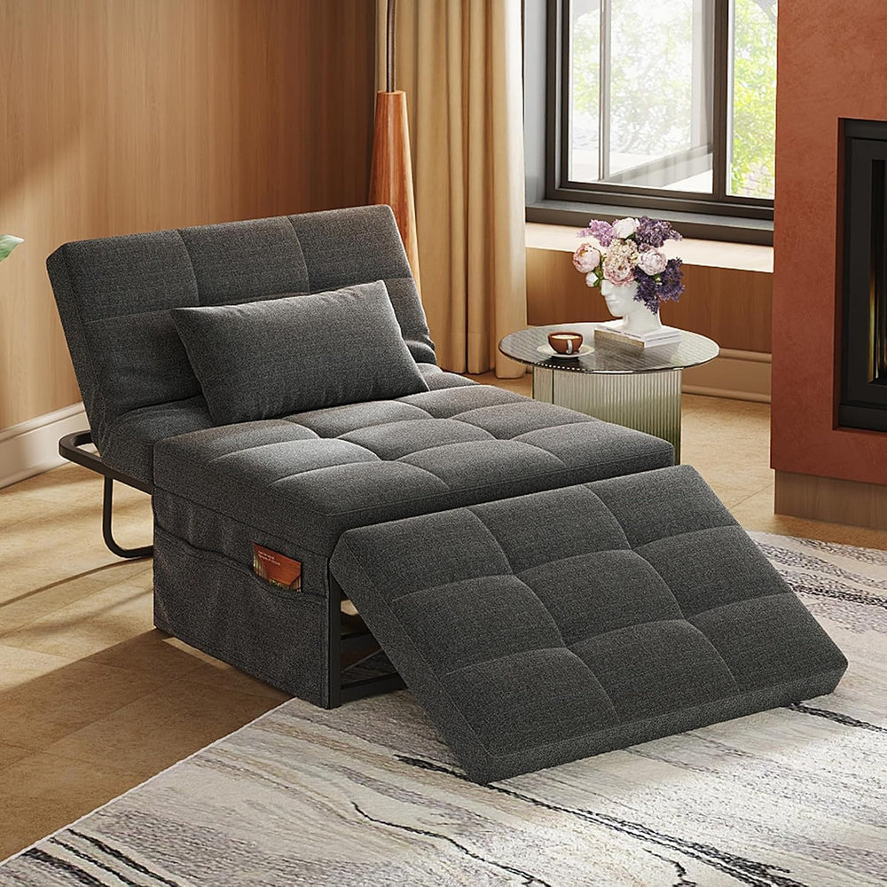 WLIVE Folding Ottoman Bed, 4-in-1 Multi-Function, Convertible Sofa Bed Foot R...