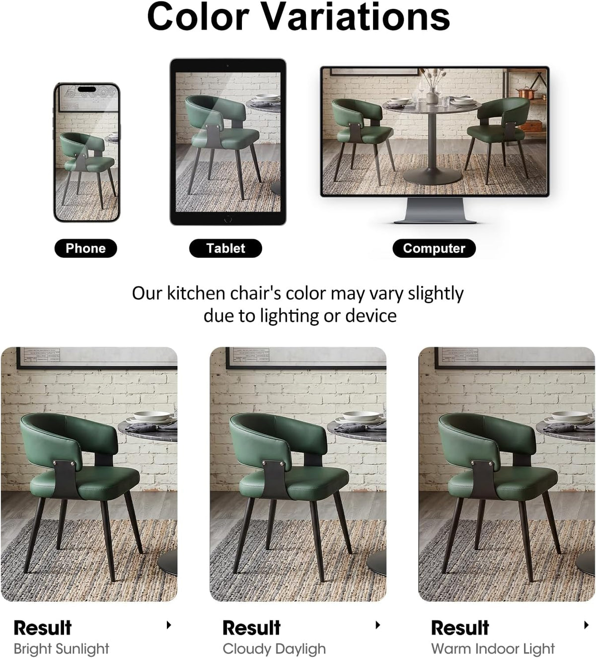 dining chairs set of 6, modern faux leather, package contents