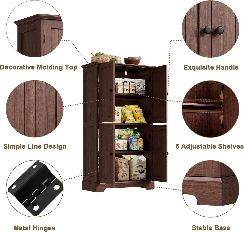 ChooChoo Bathroom Floor Cabinet with Adjustable Shelves